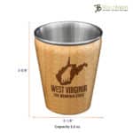 Custom West Virginia State Shot Glass - 2