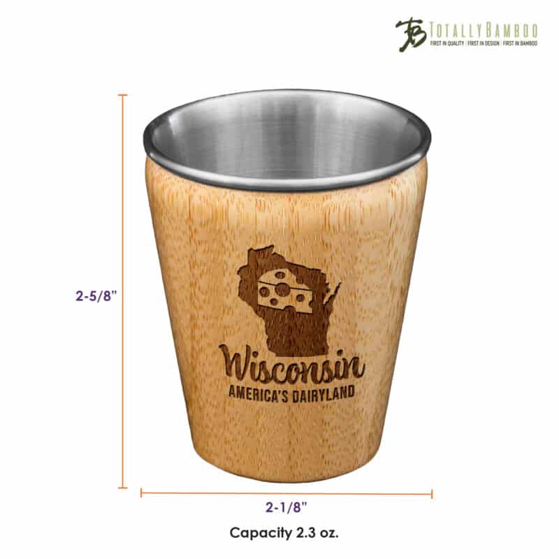 Custom Wisconsin State Shot Glass - 2