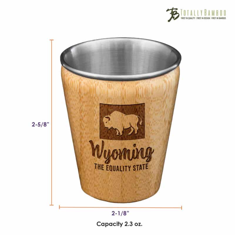 Custom Wyoming State Shot Glass - 2