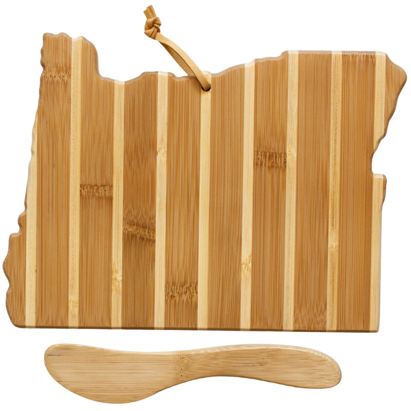 Custom Oregon Charcuterie Board with Spreader Knife Gift Set - 1