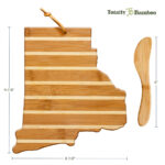 Custom Rhode Island Charcuterie Board with Spreader Knife Gift Set - 5