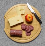 Serve & Store™ Covered Round Bamboo Charcuterie Board (Available Early December 2025) - 1