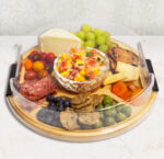 Serve & Store™ Covered Round Bamboo Charcuterie Board (Available Early December 2025) - 2