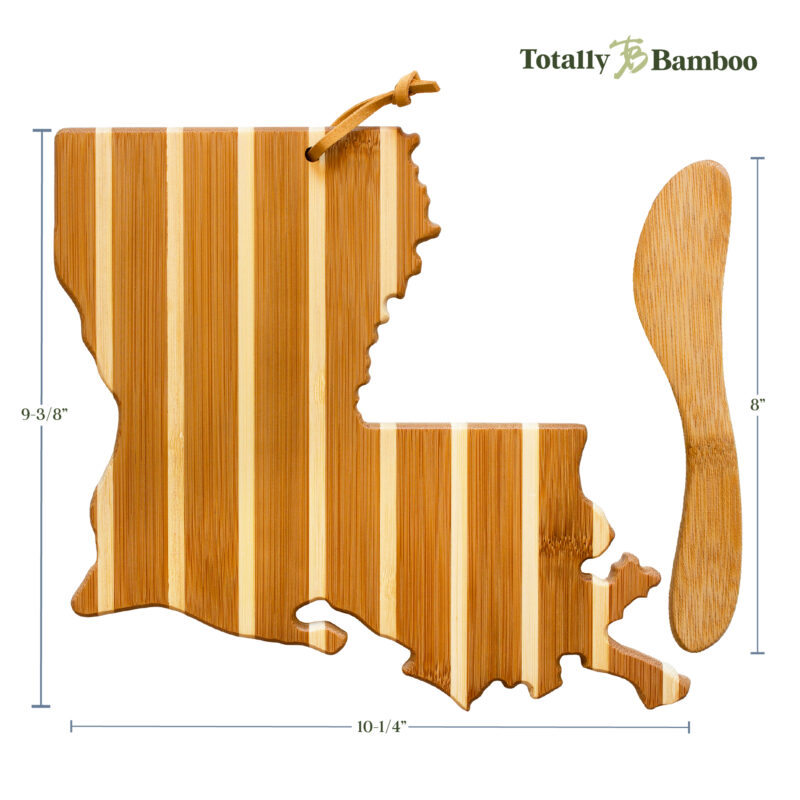 Custom Louisiana Charcuterie Board with Spreader Knife Gift Set - 5