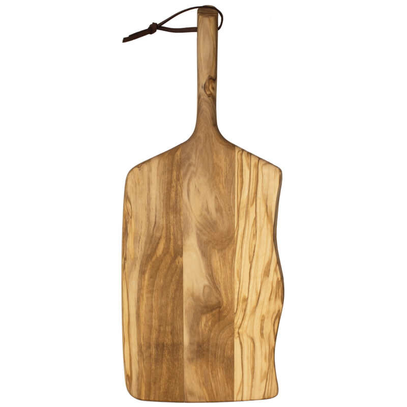 Custom Rock & Branch® Olive Wood Cutting & Serving Board W/Handle - 1