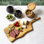 Custom Rock & Branch® Olive Wood Cutting & Serving Board W/Handle - 4