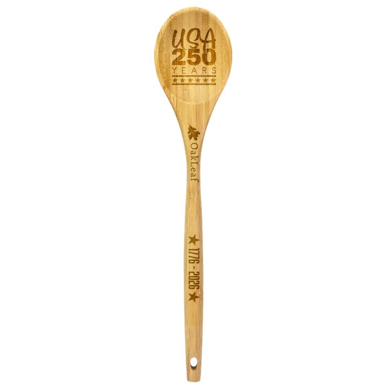 Custom Limited Edition USA 250 Years 14" Bamboo Spoon Lambootensil